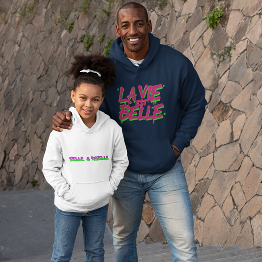 Child Hoodie White Belle et Rebelle