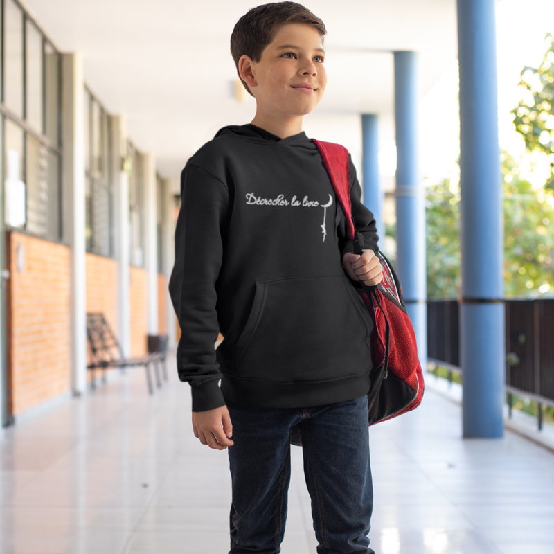 Child Hoodie Black Décrocher la Lune
