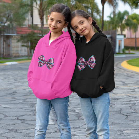 Child Hoodie La vie Est Belle Ribbon Knot
