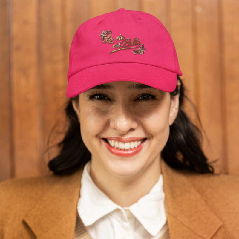 Cap Pink La Vie Est Belle Flowers