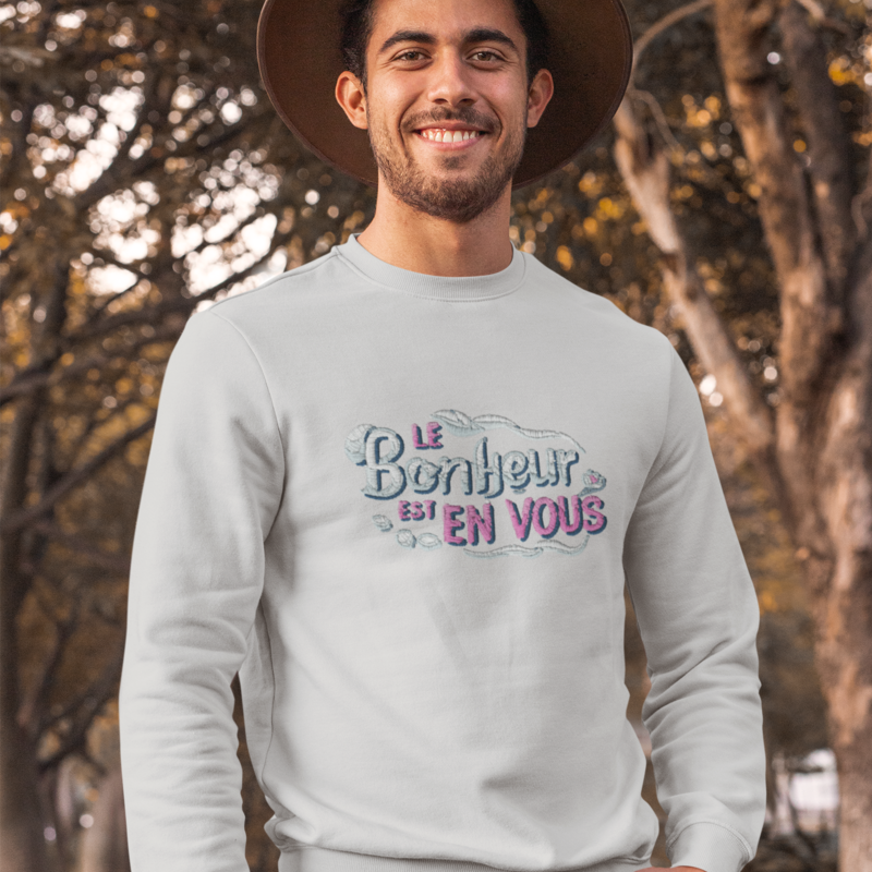 Sweater Gray Le Bonheur Est en Vous