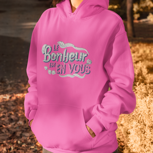 Hoodie Pink Le Bonheur Est en Vous