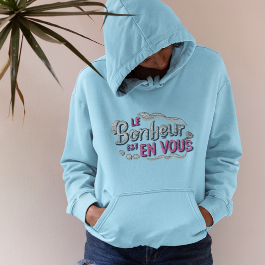 Hoodie Blue Le Bonheur Est en Vous