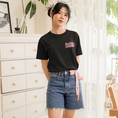 Load image into Gallery viewer, Tee Shirt Black La Vie Est Belle Pink

