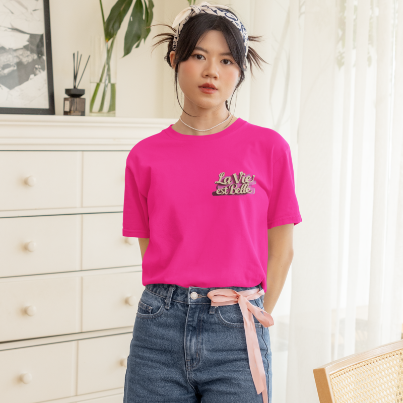 Tee Shirt Pink La Vie Est Belle Pink