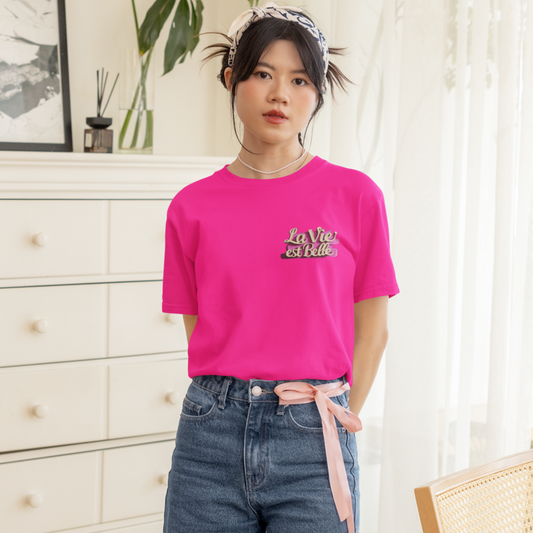 Tee Shirt Pink La Vie Est Belle Pink