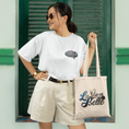 Load image into Gallery viewer, Tee Shirt White La Vie Est Belle Blue Purple
