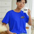 Load image into Gallery viewer, Tee Shirt Navy La Vie Est Belle Blue Purple

