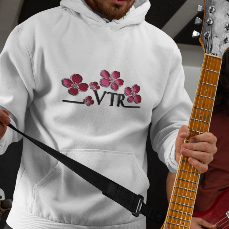 Hoodie White VTR Flowers