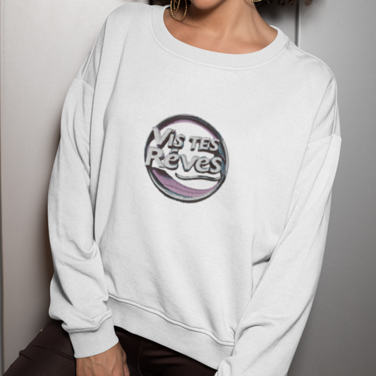 Sweater White Vis Tes Rêves Circle