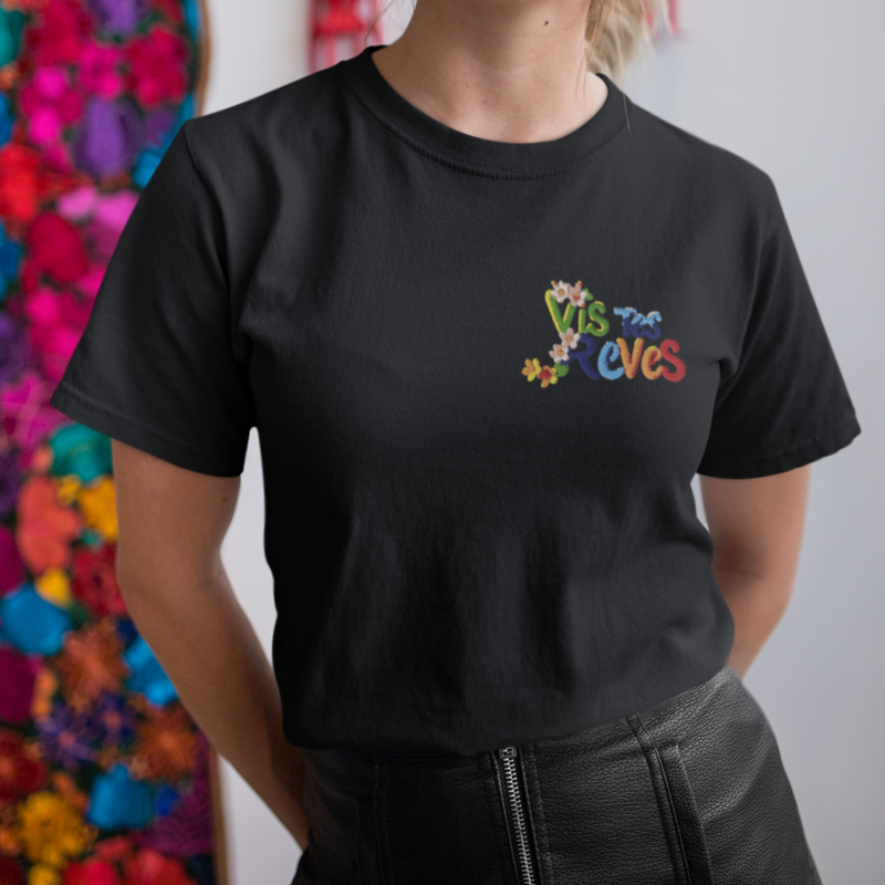 Tee Shirt Black Vis Tes Rêves Multicolor
