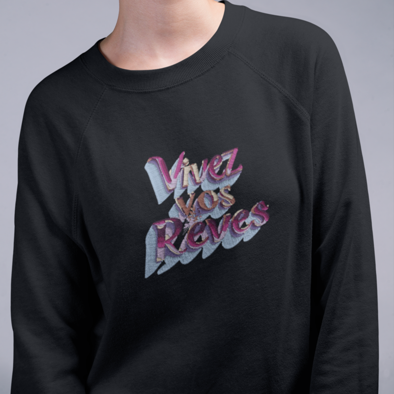 Sweater Black Vivez Vos Rêves Purple