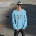 Load image into Gallery viewer, Sweater Blue Vivez Vos Rêves Yellow Pink
