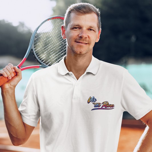 Polo Shirt White Vis Tes Rêves Multicolor