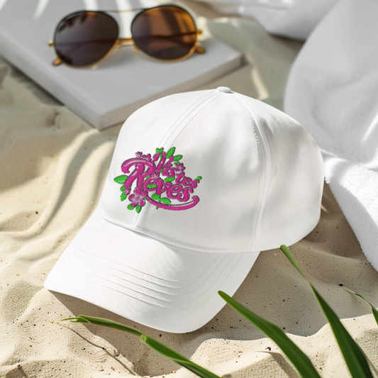 Cap White VTR Vis Tes Rêves Pink Green