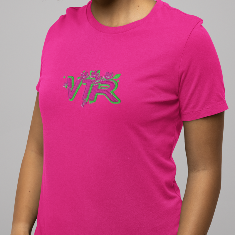Tee Shirt Pink VTR Pink Green Fluorescent