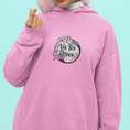 Load image into Gallery viewer, Hoodie Pink Vis Tes Rêves Circle Flowers

