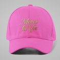 Load image into Gallery viewer, Cap Pink Merci La Vie Gold
