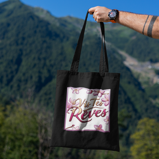 Canvas Tote Bag Vis Tes Rêves With Frame