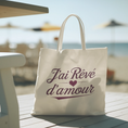 Load image into Gallery viewer, Canvas Tote Bag J'ai Rêvé d'Amour
