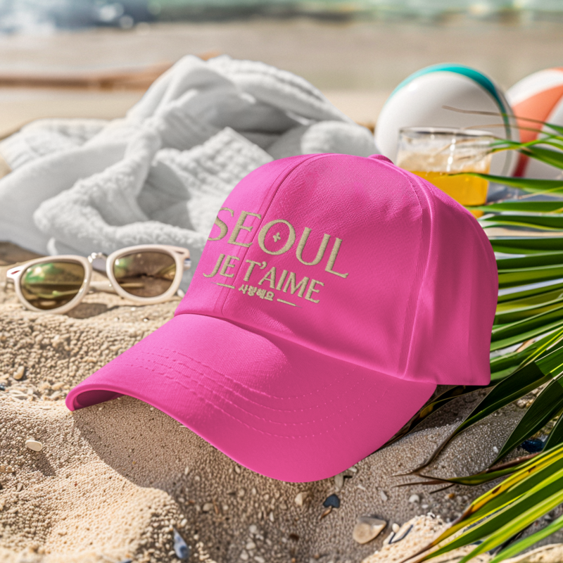 Cap Pink Seoul Je T'Aime