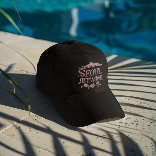 Cap Black Seoul Je T'Aime Pink