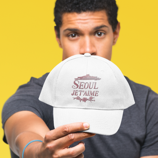 Cap White Seoul Je T'Aime Pink