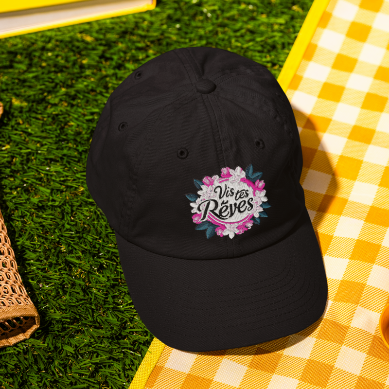 Cap Black Vis Tes Rêves Circle Flowers