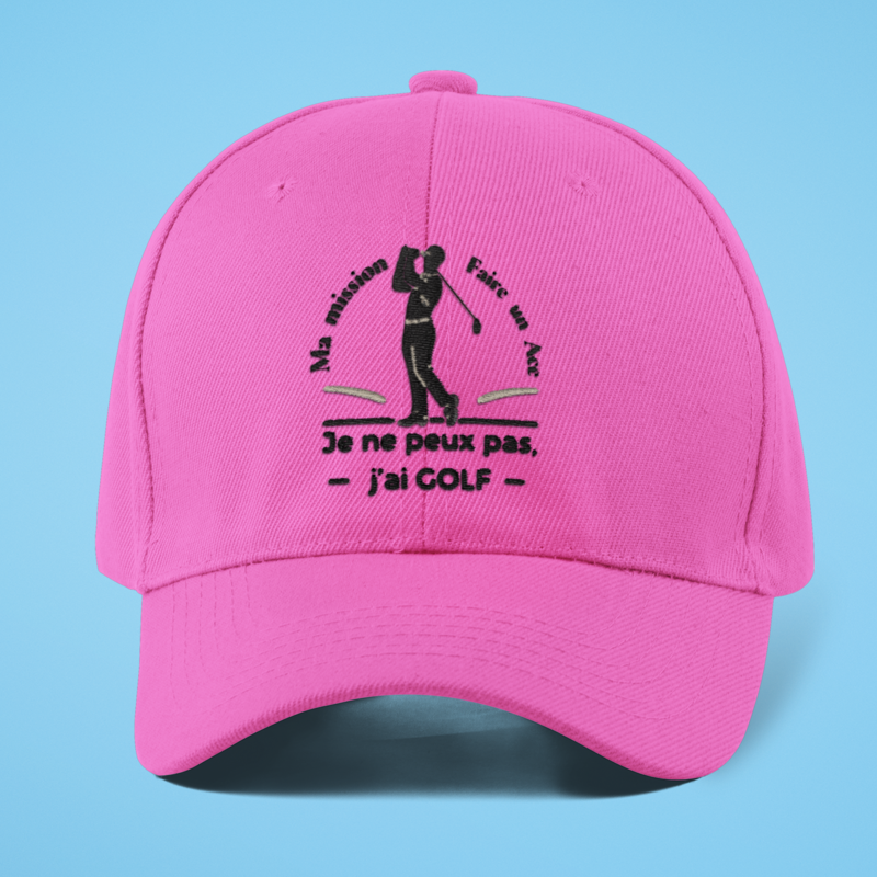 Cap Pink Je ne Peux Pas, j'ai Golf