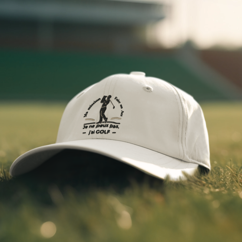 Cap White Je ne Peux Pas, j'ai Golf