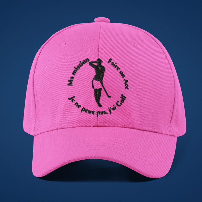 Cap Pink Je ne Peux Pas, j'ai Golf Women