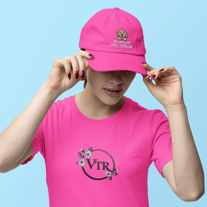 Cap Pink Je Veux un Calin Dog