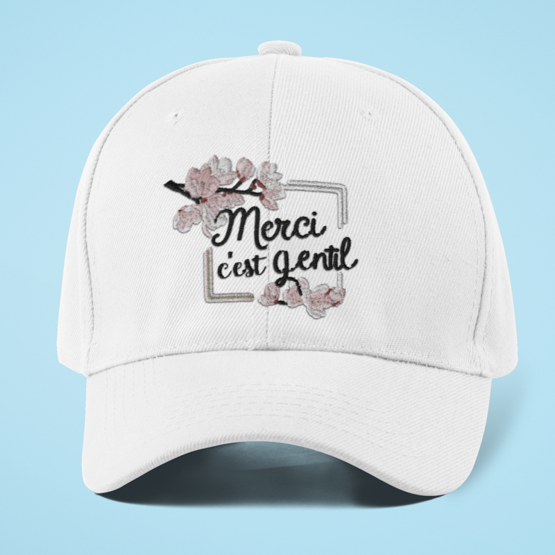 Cap White Merci C'est Gentil