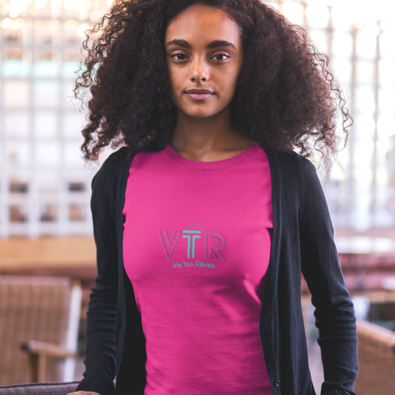 Tee Shirt Pink VTR Vis Tes Rêves Blue Pink