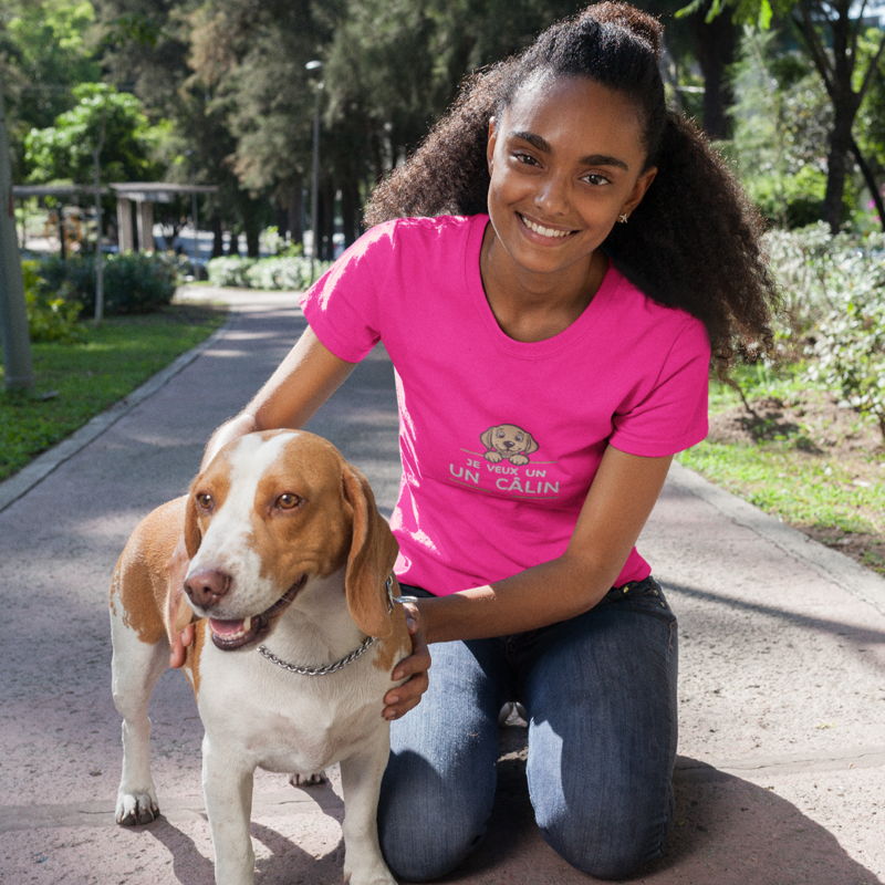 Tee Shirt Pink Je Veux Un Câlin