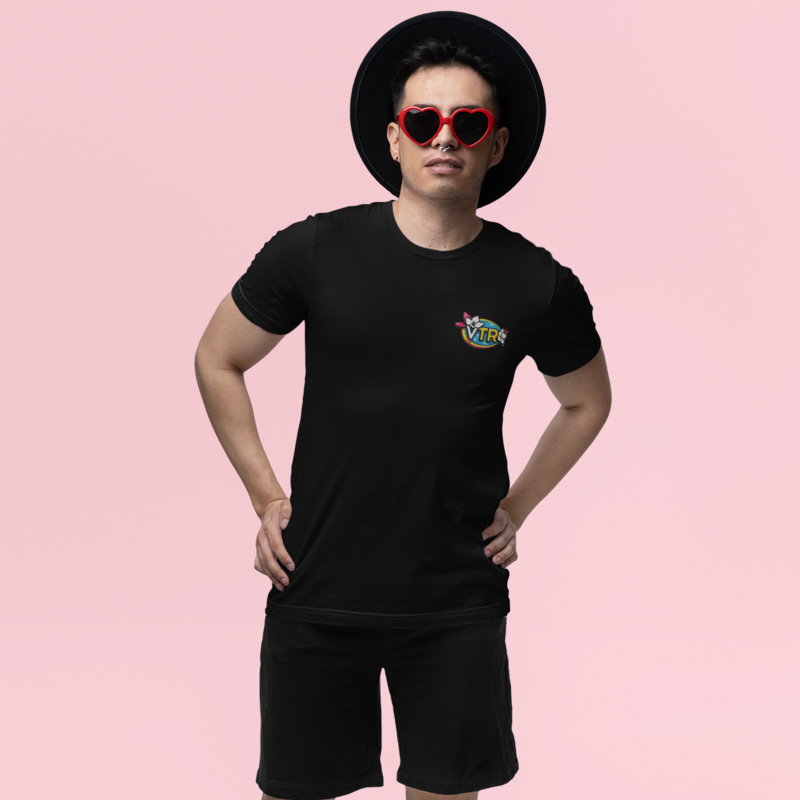 Tee Shirt Black VTR Blue Yellow Red