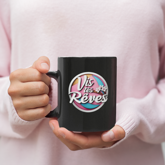 Mug Black Vis Tes Rêves Circle Color