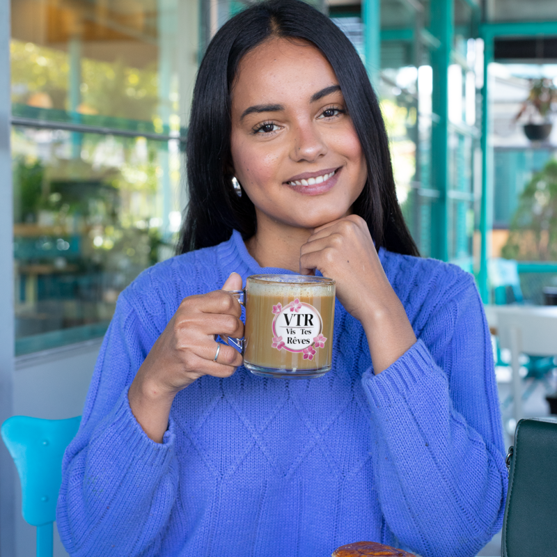 Glass Mug Vis Tes Rêves Circle Sakura