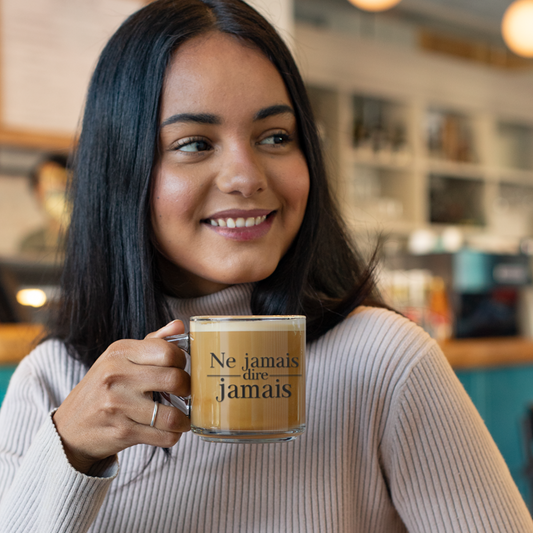 Glass Mug Ne Jamais Dire Jamais