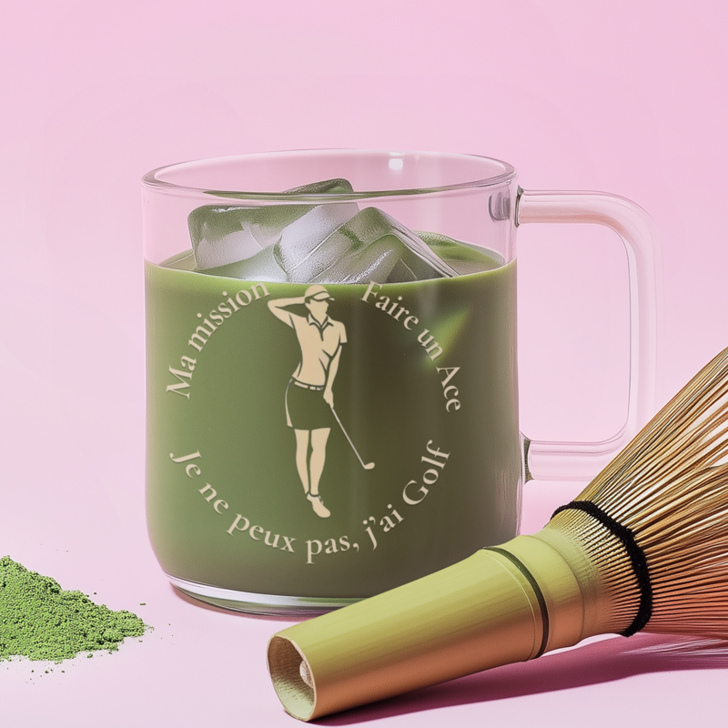 Glass Mug Je ne Peux Pas J'ai Golf