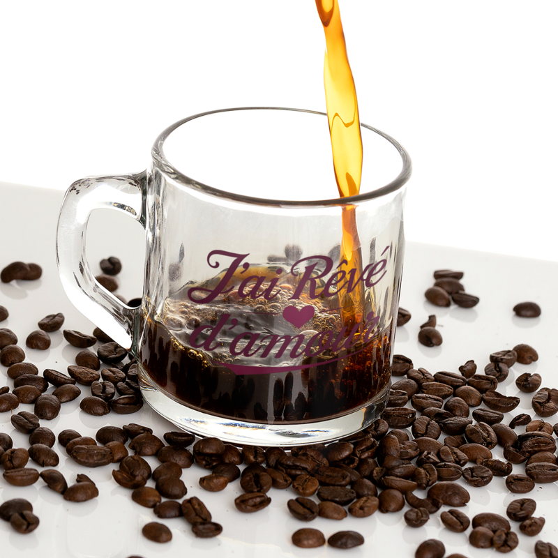 Glass Mug J'ai Rêvé d'Amour