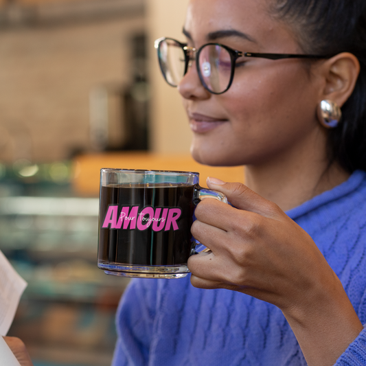 Glass Mug Amour Pour Toujours