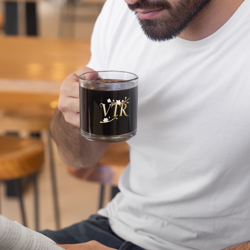 Glass Mug VTR Gold Cherry Blossoms