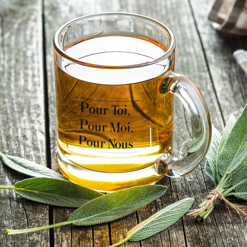 Glass Mug Pour Toi Pour Moi Pour Nous