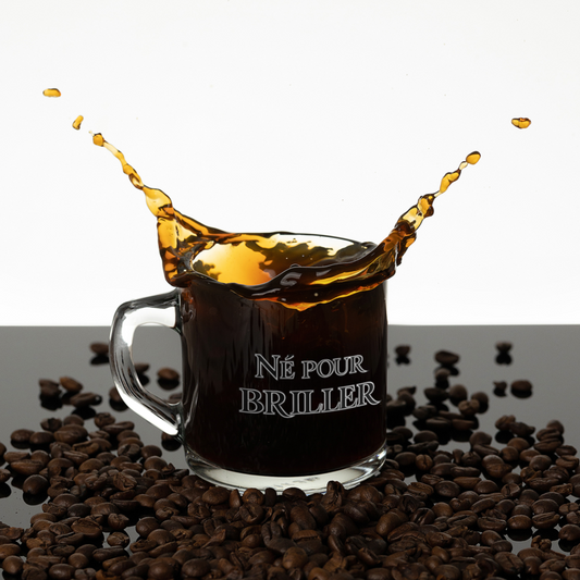 Glass Mug Né Pour Briller