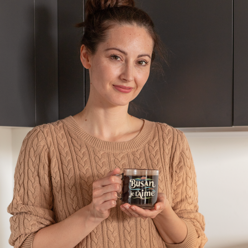 Glass Mug Busan Je t'Aime
