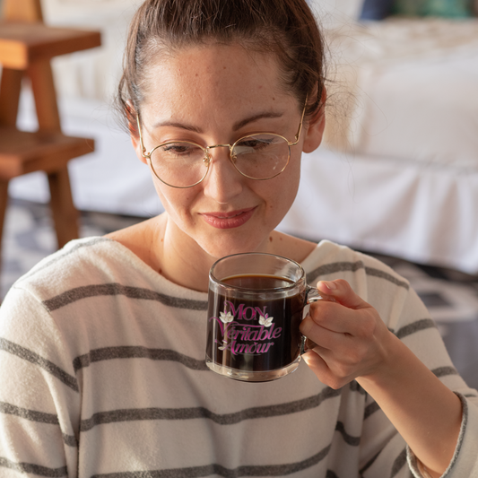 Glass Mug Mon Véritable Amour