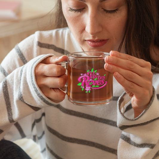 Glass Mug Vis Tes Rêves Pink Green