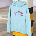 Load image into Gallery viewer, Hoodie Blue VTR Vis Tes Rêves Blue Pink
