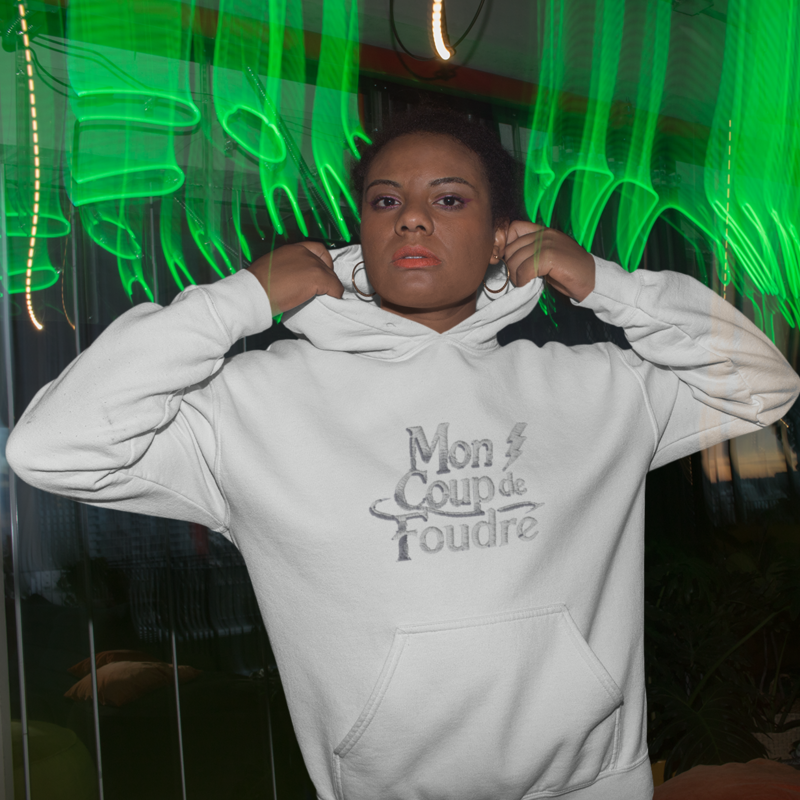 Hoodie White Mon Coup de Foudre
